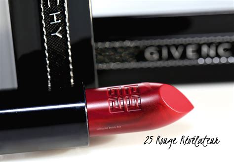 givenchy rouge interdit marbled lipstick n25 rouge revelateur limited edition|givenchy lipstick 16 noir revelateur.